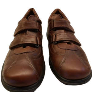 ROHDE Brown Ladies Shoes Flats  Size 8 Stitching Front Back Sides Adjust…